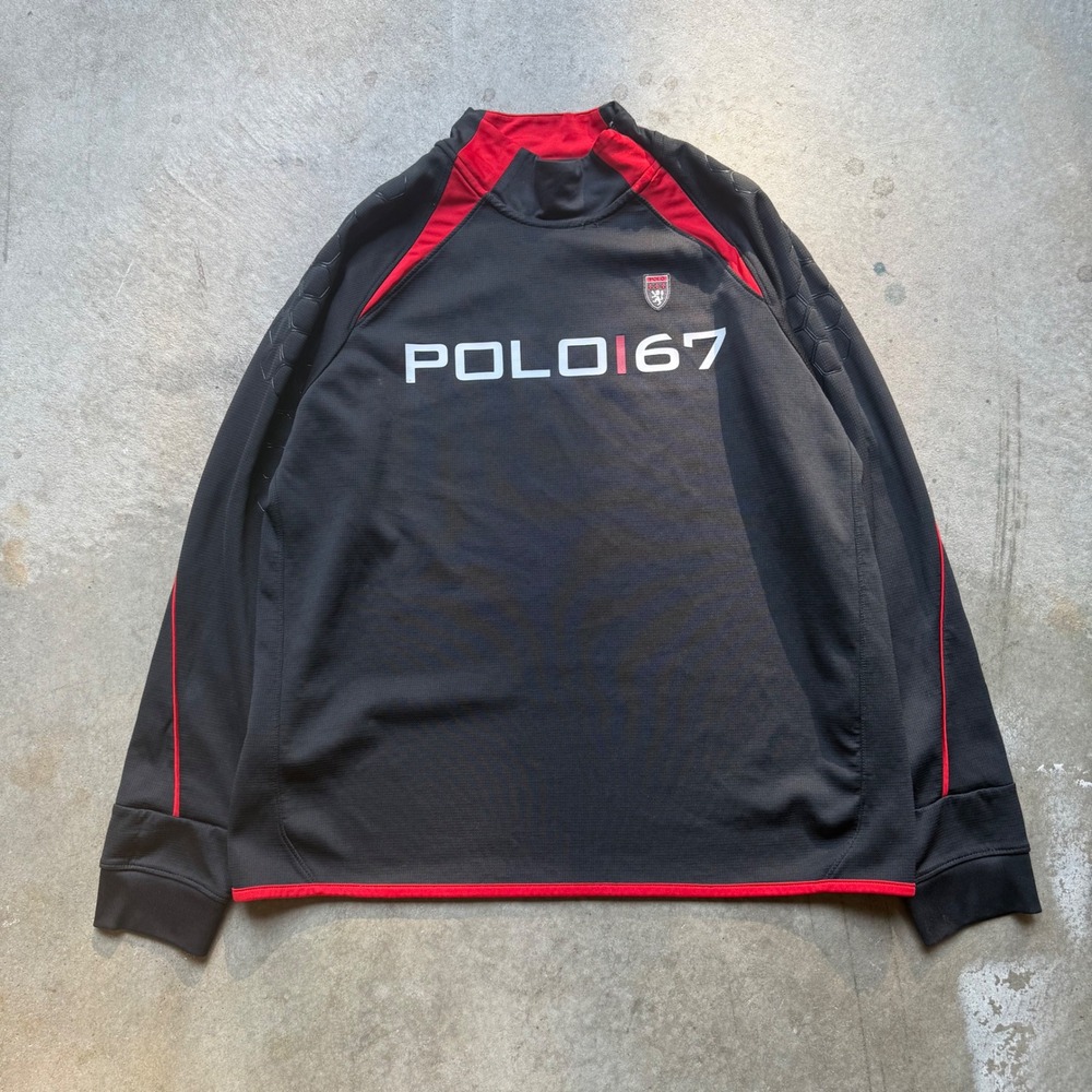Polo Sport Ralph Lauren Polo 67 Performance Top Black Red Mens L